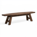 Banc 160 cm en bois brun - style rustique pour salle à manger